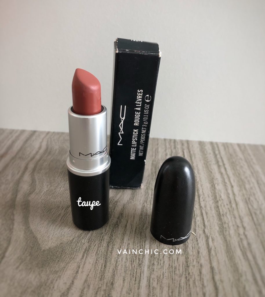 MAC taupe lipstick